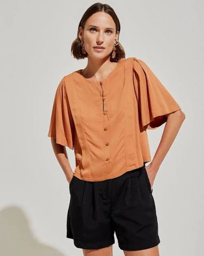 Blusa feminina manga ampla âmbar - Lagoa Santa - MG - Cinthia Almeida Moda Feminina